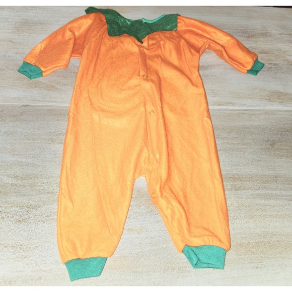 Vintage Baby Costume Halloween Pajamas Size Small Kleinert's BabyGro Pumpkin NWT - Picture 3 of 3